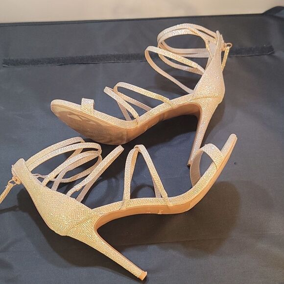 BRAND NEW DREAM PAIR OPEN-TOE  ANKLE STRAPPY BACK ZIPPER HIGH HEELED SANDALS - Picture 6 of 16